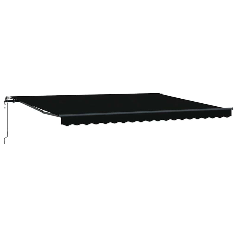 vidaXL Behúzható napellenző Fekete 450 ×300 cm szövet