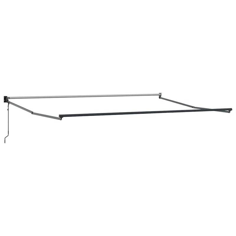 vidaXL Behúzható napellenző Fekete 450 × 300 cm Poliészter és fém