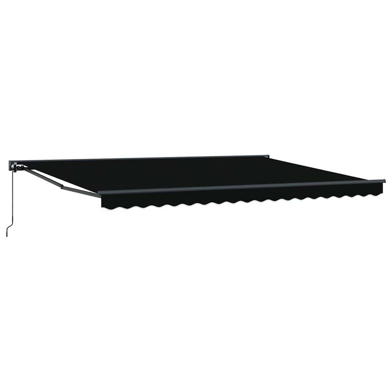 vidaXL Behúzható napellenző Fekete 450x300 cm szövet