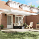 vidaXL Behúzható napellenző 450 × 300 cm Fehér