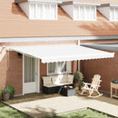 vidaXL Behúzható napellenző Fehér 450 × 300 cm Poliészter és fém