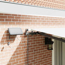 vidaXL Behúzható napellenző LED -es lámpákkal Fehér 450 ×300 cm szövet