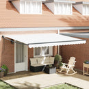 vidaXL Behúzható napellenző Fehér 450 x 300 x 165 cm Poliészter és fém