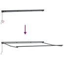 vidaXL Behúzható napellenző Fehér 450x300 cm szövet