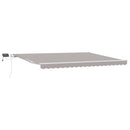 vidaXL Behúzható napellenző Világosszürke 450 × 300 cm