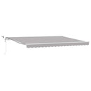 vidaXL Behúzható napellenző Világosszürke 450 × 300 cm Poliészter