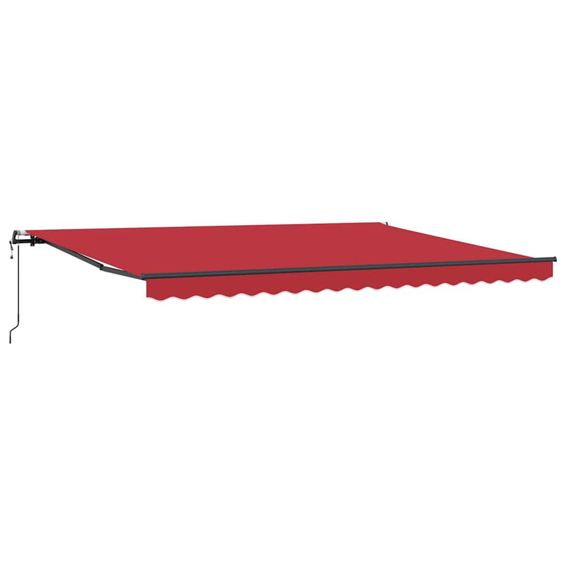 vidaXL Behúzható napellenző Piros 450 × 300 cm szövet