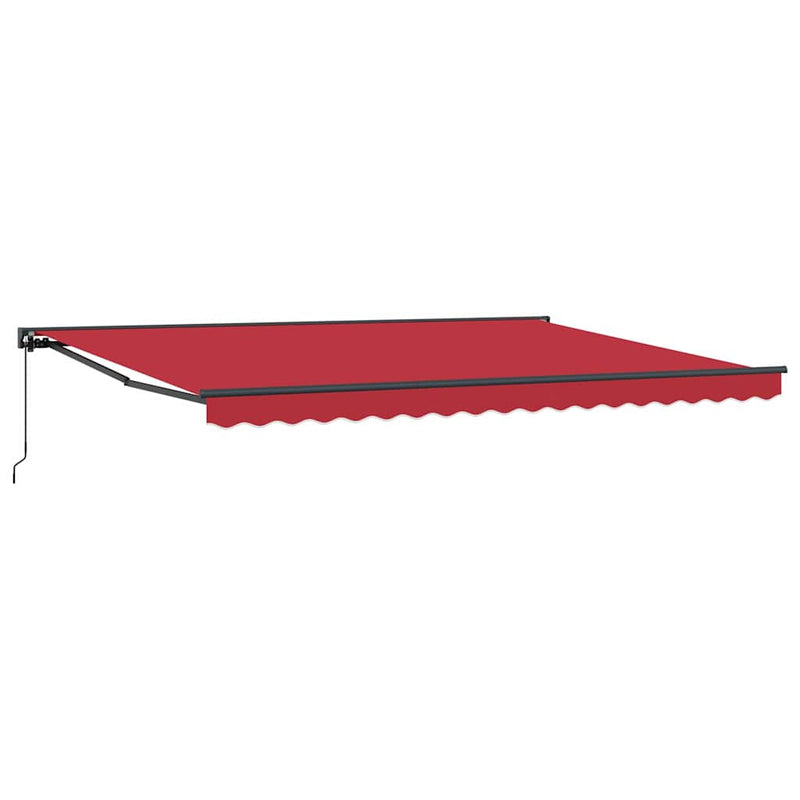 vidaXL Behúzható napellenző Piros 450x300 cm szövet