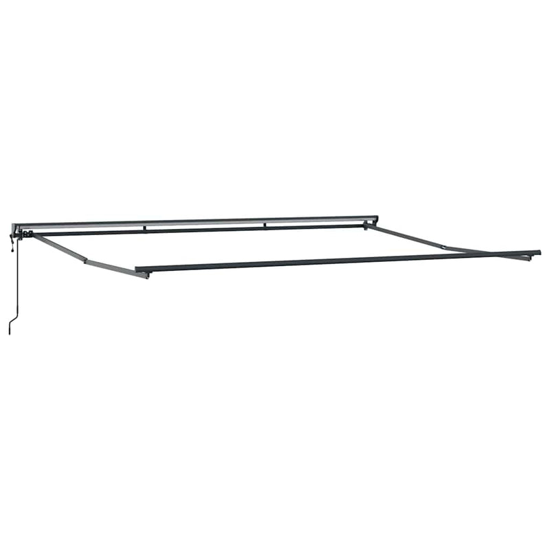 vidaXL Behúzható napellenző Piros 450x300 cm szövet