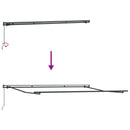 vidaXL Behúzható napellenző Zöld és Fehér 450 × 300 cm