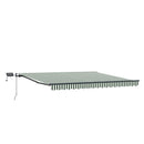 vidaXL Behúzható napellenző Zöld és Fehér 450 × 300 cm
