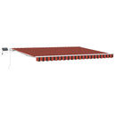 vidaXL Behúzható napellenző narancssárga és barna 450 × 350 cm