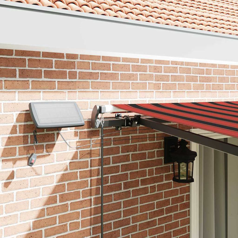 vidaXL Behúzható napellenző narancssárga és barna 450 × 350 cm szövet