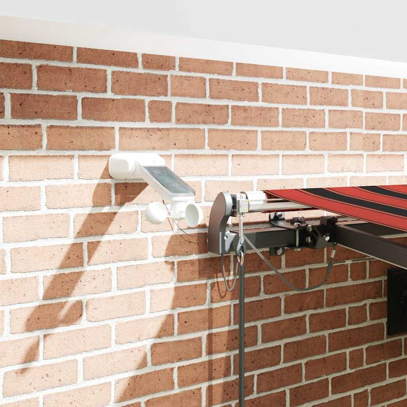 vidaXL Behúzható napellenző narancssárga és barna 450 × 350 cm szövet