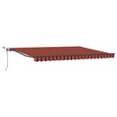 vidaXL Napernyő Anyag narancssárga és barna 450 × 350 cm Poliészter