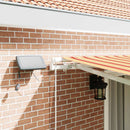 vidaXL Behúzható napellenző Sárga és narancs 450 × 350 cm