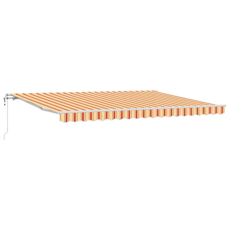 vidaXL Behúzható napellenző 450 × 350 cm sárga és narancssárga