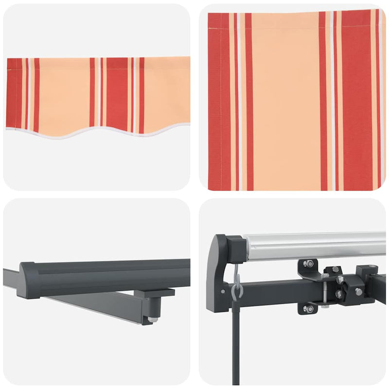 vidaXL Behúzható napellenző sárga és narancssárga 450 × 350 cm szövet