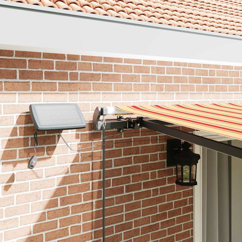 vidaXL Behúzható napellenző sárga és narancssárga 450 × 350 cm szövet
