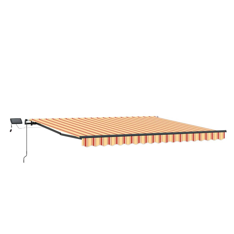 vidaXL Behúzható napellenző sárga és narancssárga 450 × 350 cm szövet