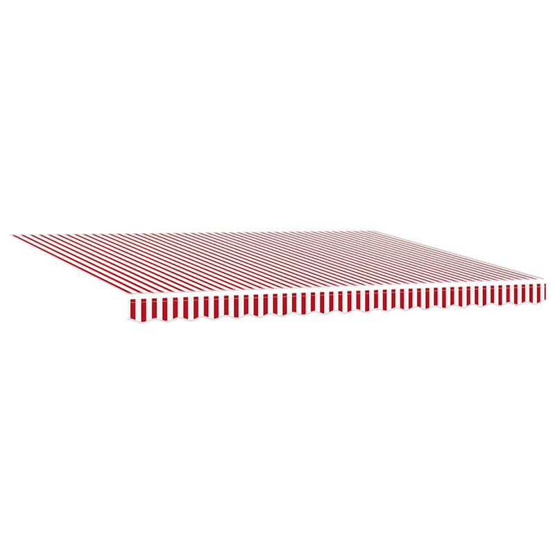 vidaXL Behúzható napellenző 450 × 350 cm Piros és fehér