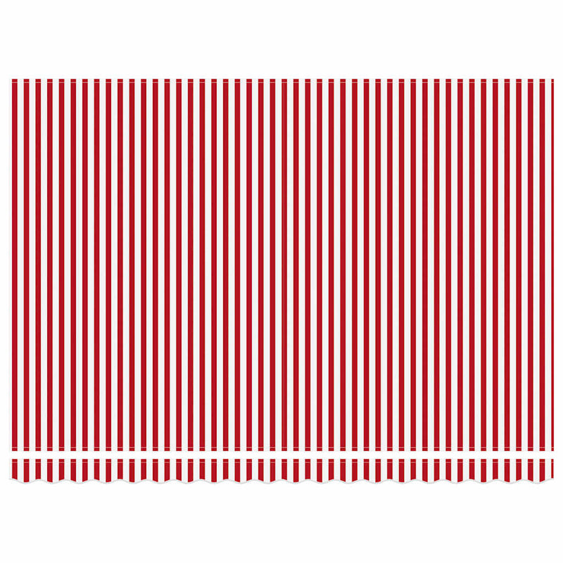 vidaXL Behúzható napellenző 450 × 350 cm Piros és fehér