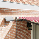 vidaXL Behúzható napellenző Piros és Fehér 450 × 350 cm