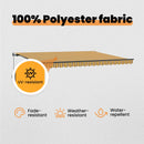 vidaXL Behúzható napellenző Sokszínű 450 × 350 cm Pamut és Alumínium