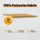 vidaXL Behúzható napellenző Sokszínű 450 × 350 cm Szövet és Alumínium