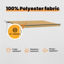 vidaXL Napernyő Anyag Sokszínű 450 × 350 cm Poliészter