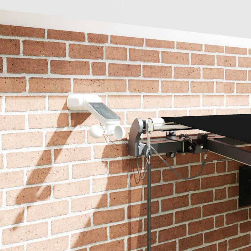 vidaXL Behúzható napellenző tartalmaz Fekete 450 × 350 cm szövet
