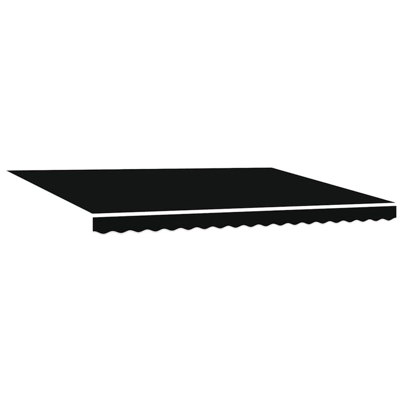 vidaXL Behúzható napellenző tartalmaz Fekete 450 × 350 cm szövet