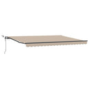 vidaXL Behúzható napellenző Bézs 450 × 350 cm Poliészter