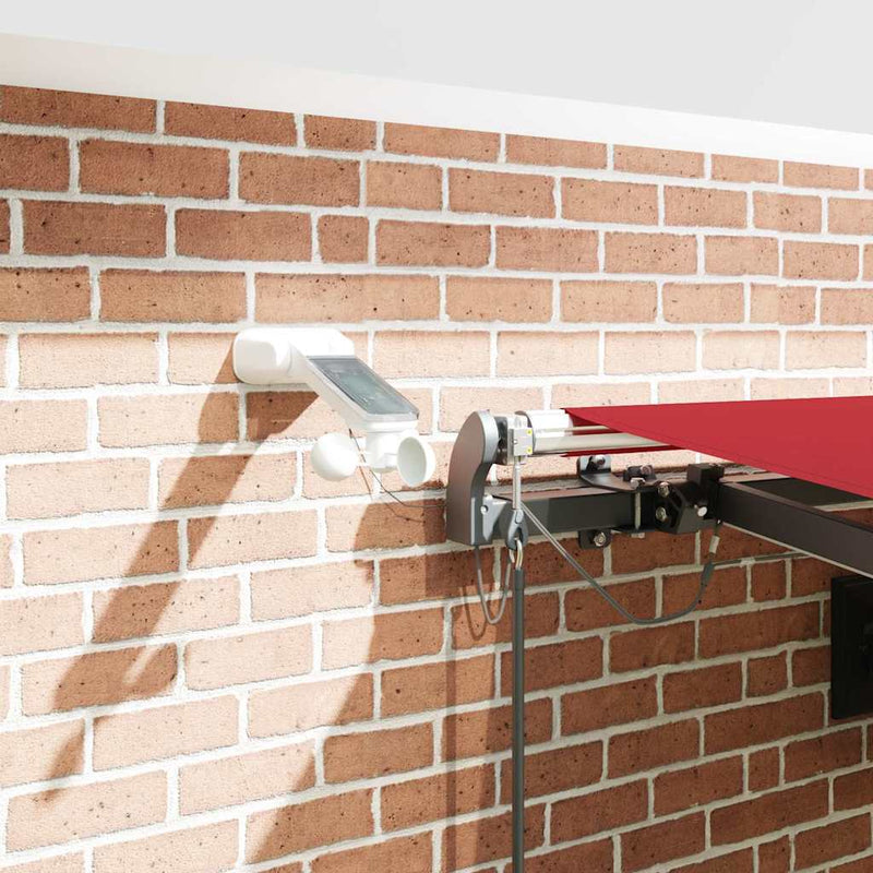 vidaXL Behúzható napellenző with Piros 450 × 350 cm szövet