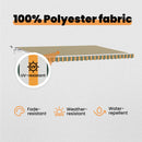 vidaXL Napernyő Anyag Zöld és Sárga 450 × 350 cm Poliészter