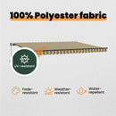 vidaXL Behúzható napellenző Zöld és sárga 450 × 350 cm