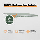 vidaXL Napernyő Anyag Zöld és Fehér 450 × 350 cm Poliészter