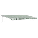 vidaXL Napernyő Anyag Zöld és Fehér 450 × 350 cm Poliészter