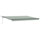 vidaXL Napernyő Anyag Zöld és Fehér 450 × 350 cm Poliészter