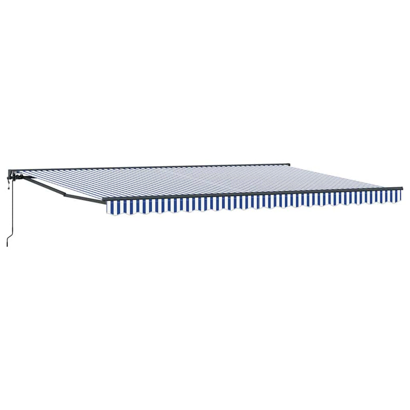 vidaXL Behúzható napellenző Kék és Fehér 500x300 cm szövet