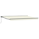 vidaXL Napernyő keret Krém 500 × 300 cm Poliészter PU bevonattal
