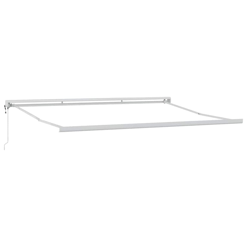 vidaXL Behúzható napellenző narancssárga és fehér 500 × 300 cm