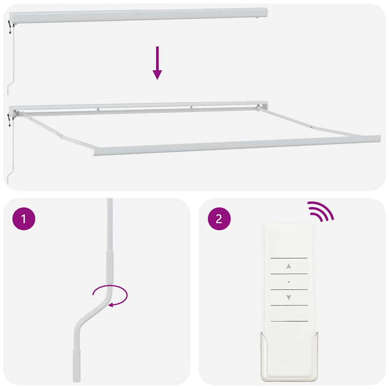 vidaXL Behúzható napellenző narancssárga és fehér 500 × 300 cm