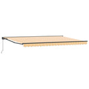 vidaXL Napernyő keret Sárga és Fehér 500 × 300 cm