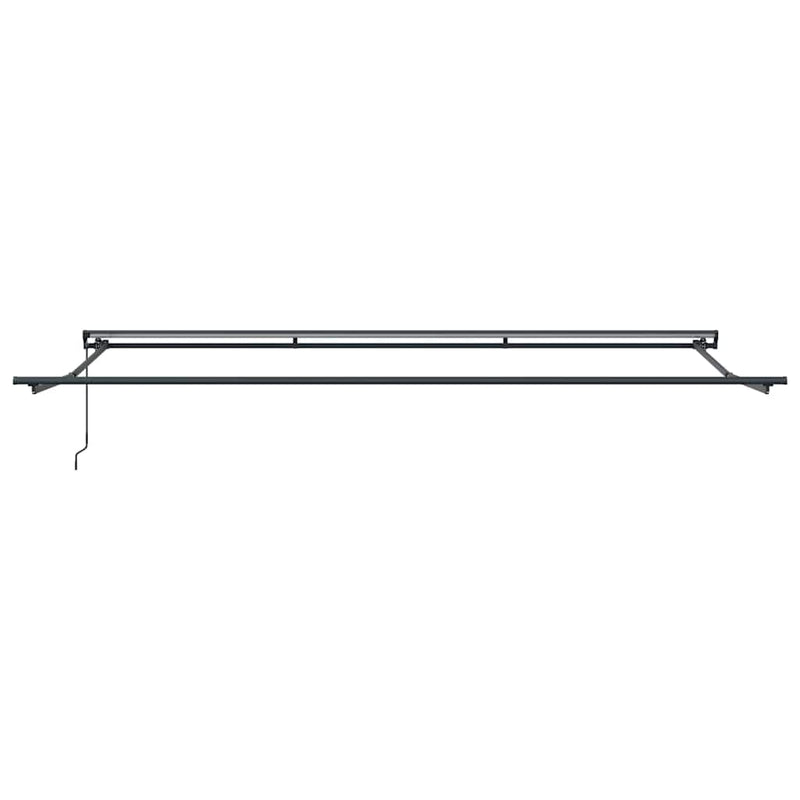vidaXL Behúzható napellenző Narancs és fehér 500x300 cm szövet