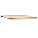 vidaXL Napernyő keret Sárga és Fehér 500 × 300 cm