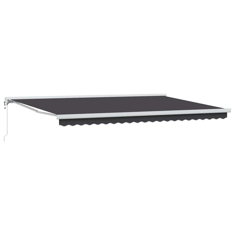 vidaXL Behúzható napellenző Antracit 500 × 300 cm Szövet, Fém