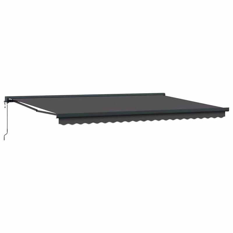 vidaXL Behúzható napellenző Antracit 500 × 300 cm Szövet, Fém