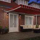 vidaXL Behúzható napellenző Narancs és Barna 500 × 300 cm