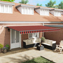 vidaXL Behúzható napellenző narancssárga és barna 500 × 300 cm szövet